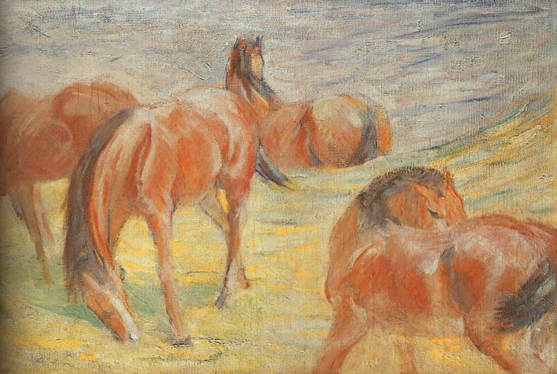 Franz Marc Grazing Horses I Sweden oil painting art